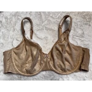 Cacique Modern‎ Lace Bra Unlined Full Coverage Underwire Beige Size 42C